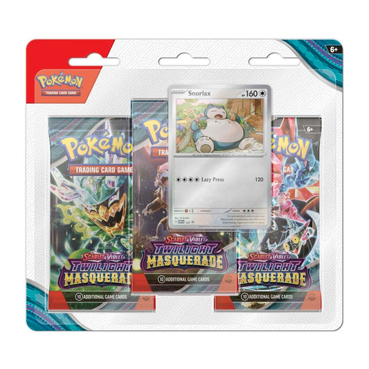 Twilight Masquerade 3 Pack Blister Snorlax front