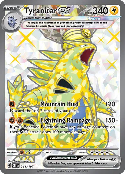 Tyranitar ex Obsidian Flames 211 Secret Rare