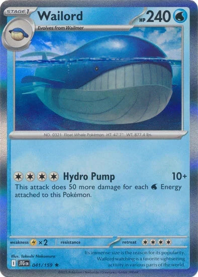 Wailord Journey Together Holo 041