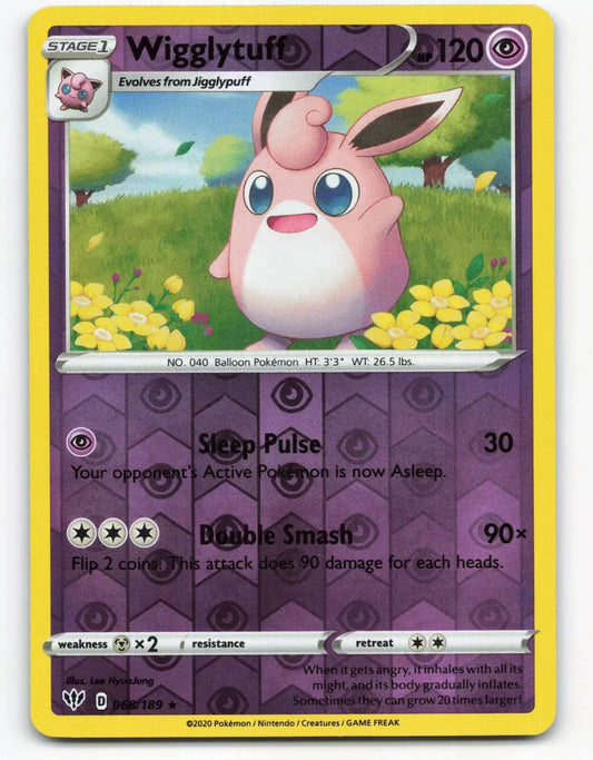 Wigglytuff Reverse Holo Darkness Ablaze 068