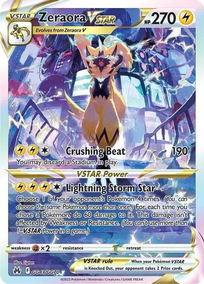 Zeraora VSTAR Crown Zenith GG43 Ultra Rare