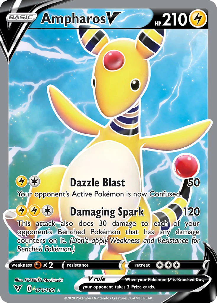 Ampharos V  - Full Art - Vivid Voltage 171/185