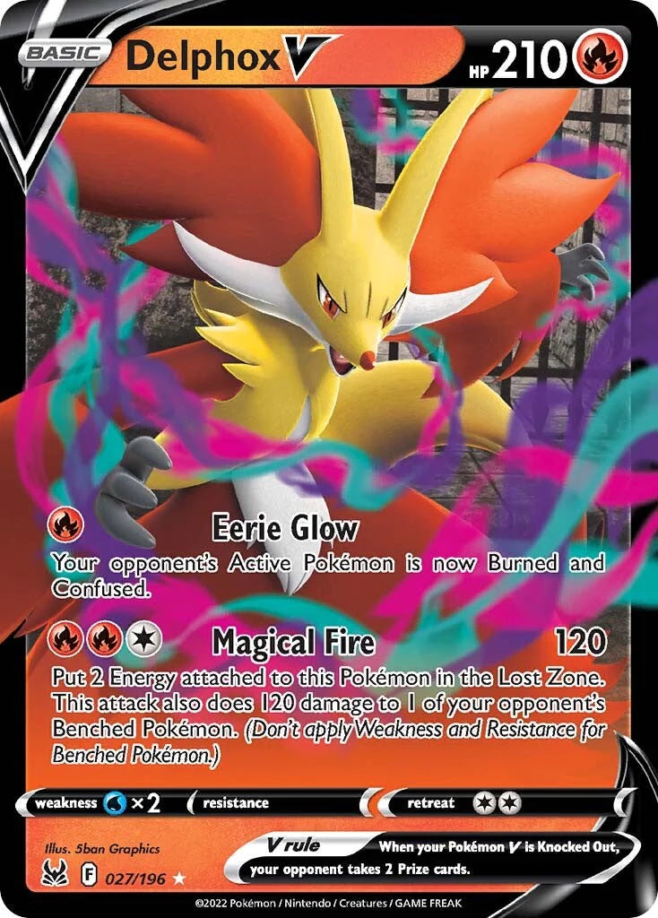 Delphox V Lost Origin 27 Ultra Rare