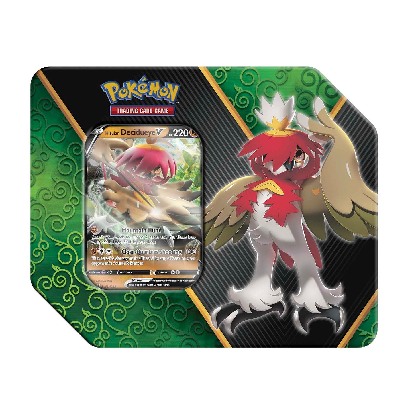 Pokémon Tcg: Divergent Powers Tin Hisuian Decidueye V