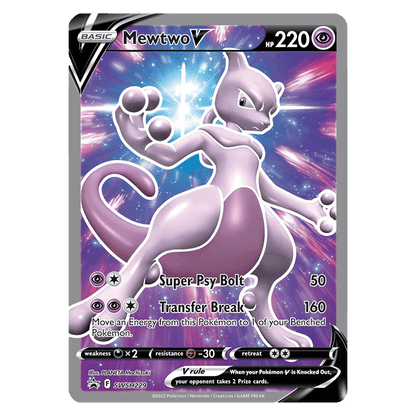 Pokemon GO Elite Trainer Promo Card Mewtwo V