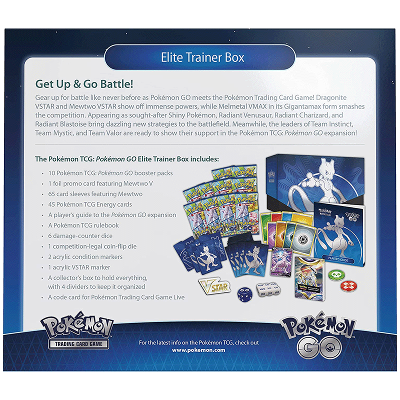 Pokemon GO TCG Elite Trainer Box Back